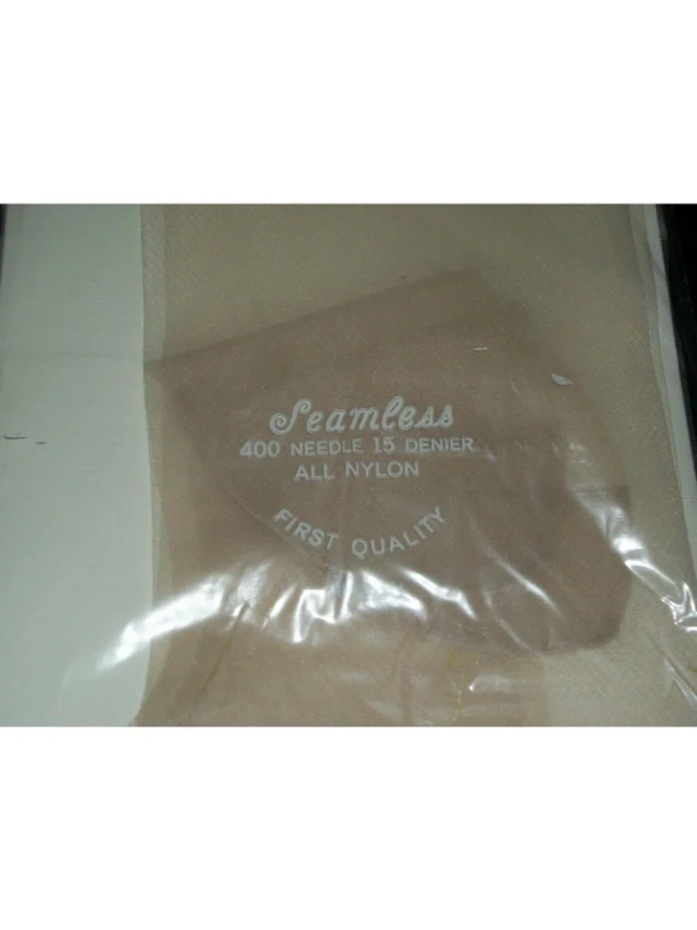 Vtg Sears Seamless Hosiery 400 NH Bone Size 11 Original Package New
